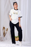 Wildflower Bloom Women’s White Oversized T-Shirt
