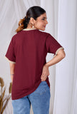 Butterfly Muse Tee  Women’s Maroon Printed Cotton T-Shirt