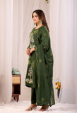 Elegant Peacock Embroidered Cotton Suit Set