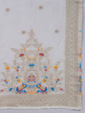 Ivory White Parampara Cotton Kurta Palazzo Set with Embroidered Dupatta